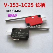 Small stroke switch V-153-1C25 microswitch limit switch self-reset with long handle micro-press