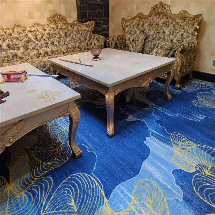 Place of entertainment bungalog carpet KTV whole paved with fire and soundproof carpet special ring suede printed door to door