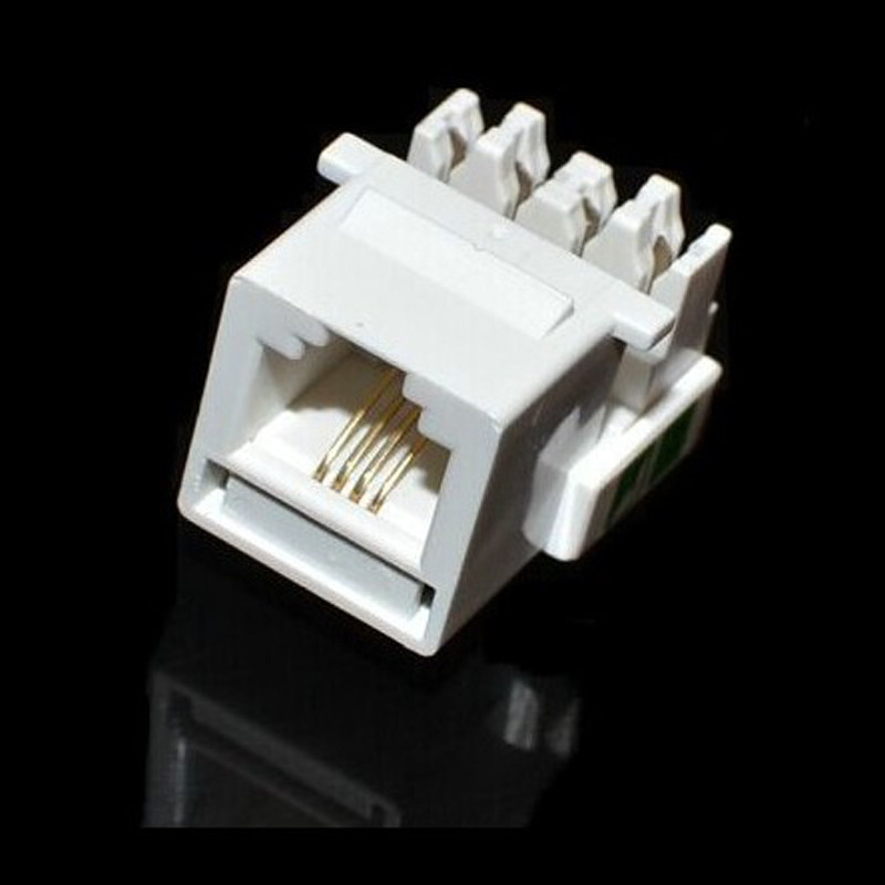 Punch Line Gilded Phone Module Free Speech Socket module RJ11 Phone 2 Core 4 Core panel Straight through connector