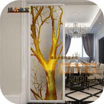 Carved tempered decorative art glass Modern Jane European restaurant bathroom dry area transparent partition screen 981