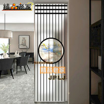 Customized carved tempered frosted decorative glass partition screen wall modern Chinese living room entrance barrier