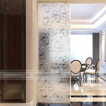 Modern simple European carved decorative art glass frosted translucent double-sided patch home improvement partition screen 1232