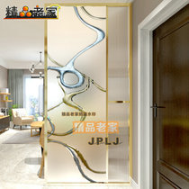 Frosted tempered carved flower decorative art decorative glass partition wall screen custom-made Porch restaurant bathroom European style