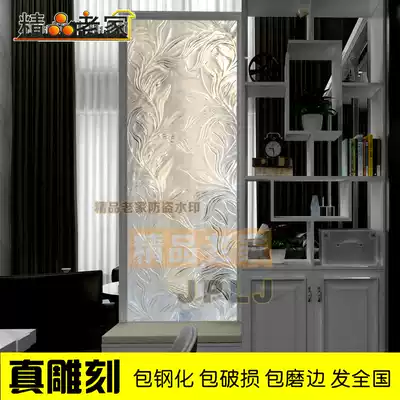 Carved decorative art glass transparent double-sided modern simple entrance screen partition shoe cabinet 226