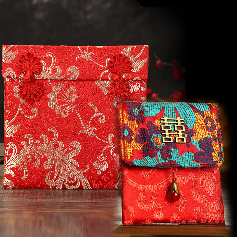 Red Envelopes Wedding Birthday Joy Liz Seal Upscale RMBten thousand Red Envelopes Wedding Change Oral Fabric RMBone thousand Gift Bags