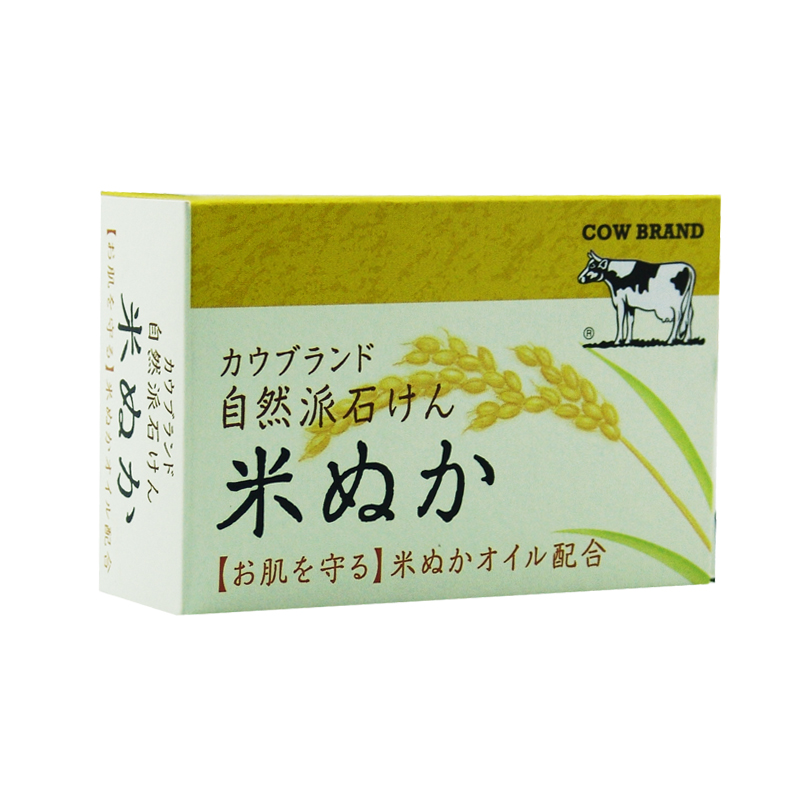 日本进口牛牌自然派米糠洁面皂100g  香皂 干性用洗脸皂洗澡皂
