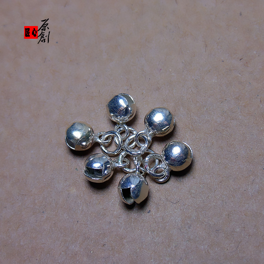 Accessories s999 pure silver bell-bell silent female pendant vegan silver bell with pleasing sound diy pendant with hands and feet chain fit