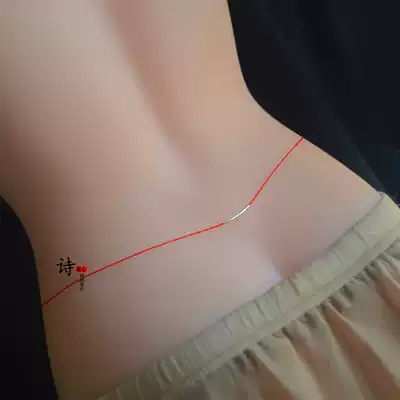 Ingenuity handmade minimalism giant red rope waist 999 foot silver Super Flash silver tube evil evil to Tai Yue