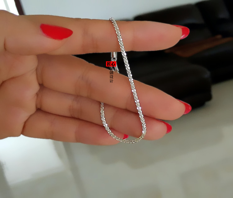 999 pure silver super flashing hands show temperament white skin not allergic men and women high-end birthday Valentine's Day gift original