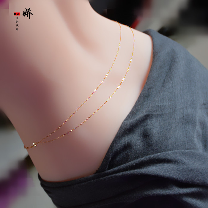 Gold waist chain 14K gold-filled gold injection gold body chain sexy summer accessories navel chain flashing import