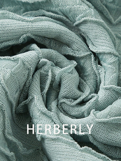 HERBERLY泳装纯欲风小胸绑带聚拢比基尼泡温泉分体泳衣裹裙三件套