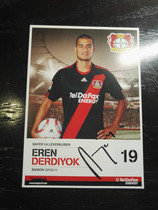 Official autographed card from Der Dijk Hoffenheim Leverkusen Switzerland