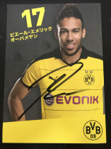 Aubameyang US sheep goat Gabon Dortmunds official pro-pen signing card (Asian Line Japanese Special Edition)