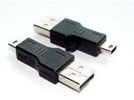 USB short plug USB adapter 5P charging connector Double sink head USBT type adapter T oral