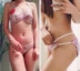 Âu Mỹ đen tam giác bikini ba điểm sexy áo tắm suối nước nóng nữ ngực nhỏ tụ tập bãi biển cổ tích fan hâm mộ - Bikinis