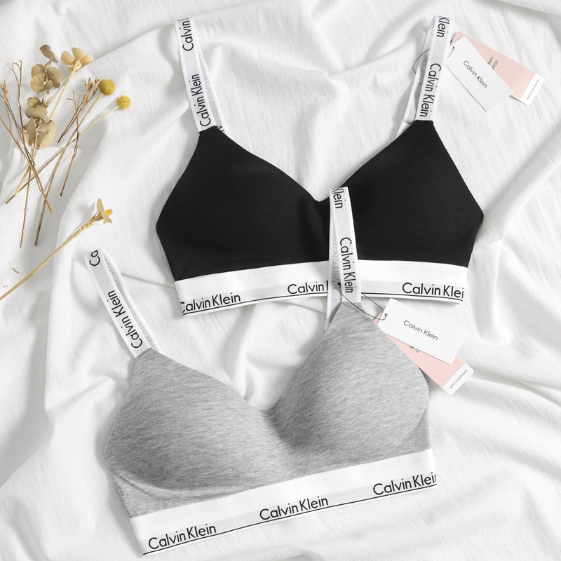 Atoon Niu She Calvin Klein Women's Wire-Free Padded Bra with Buckle, Comfortable and Sexy Sports Bra
