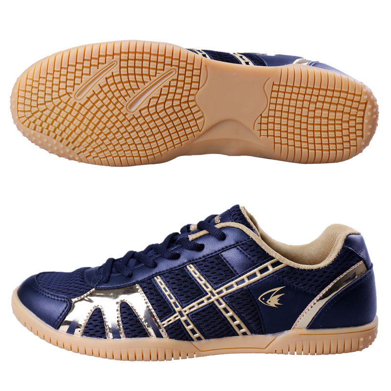 Double Fish Table Tennis Shoes Men's Shoes Professional Training Shoes Women's Section Competition Indoor Sneakers Breathable Non-slip DF-878