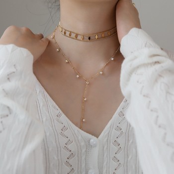 Customized! 2022 new fairy spirit diamond wide and short choker collarbone chain necklace female summer necklace does not fade
