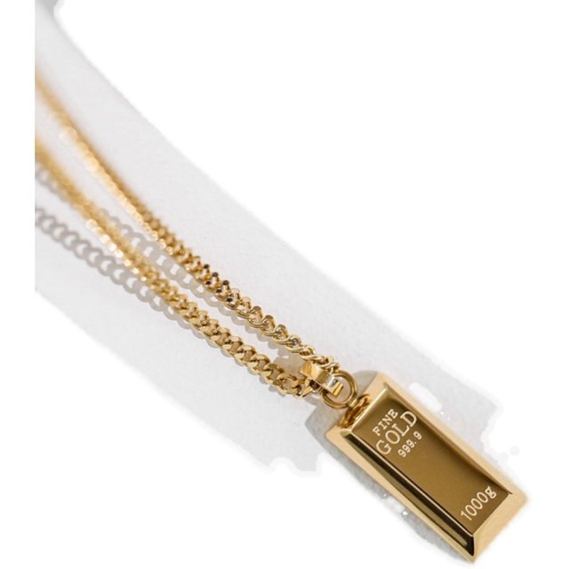 Niche high-end design sense riches small gold bar gold brick long necklace men and women sweater chain 2022 senior Chinese Valentine's Day