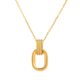 2022 new double-ring 18K gold necklace collarbone chain female summer niche light luxury design sense of all-match Valentine's Day