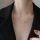 2022 new square crystal tassel niche light luxury necklace women's summer clavicle chain necklace accessories Tanabata does not fade