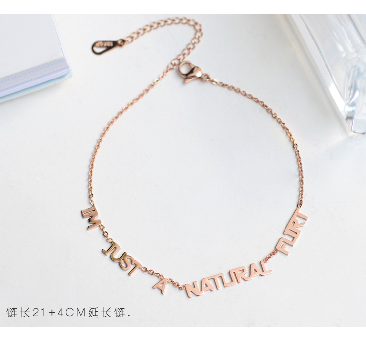 Hàn Quốc bằng thép titan mạ vàng hồng 18K màu vàng vòng chân vàng nữ thời trang đơn giản, màu đỏ học sinh Tanabata không phai - Vòng chân những mẫu lắc chân đẹp nhất