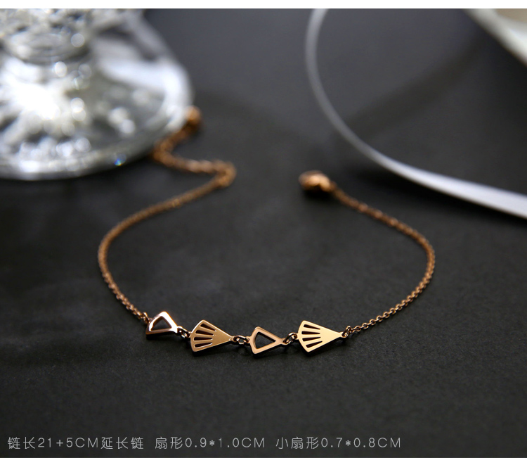 2018 Nhật Bản và Hàn Quốc thời trang rose gold vòng chân của phụ nữ cá tính đơn giản sinh viên hoang dã titanium đồ trang sức bằng thép phụ nữ không phai