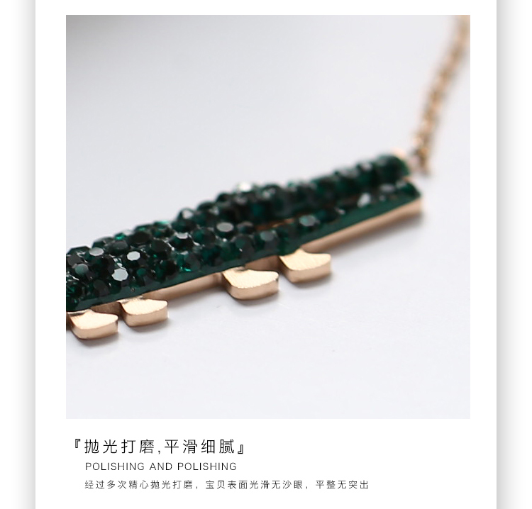 Hàn Quốc nhập khẩu thép titan mạ vàng hồng cá sấu nữ vàng hồng 18K không phai thời trang khí chất thời trang hoang dã lắc chân nữ đẹp