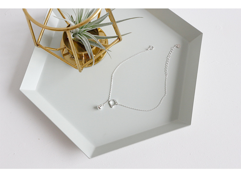 Ưu đãi đặc biệt Toàn thân S925 sterling bạc đơn giản tươi dễ thương mèo con chuông vòng chân nữ sinh trang sức bạc lắc chân nữ titan