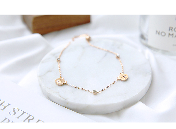 Bông hồng vàng 18K vòng chân nữ sinh viên thời trang Hàn Quốc Sen khí chất trang sức đỏ không phai vòng chân cho nữ