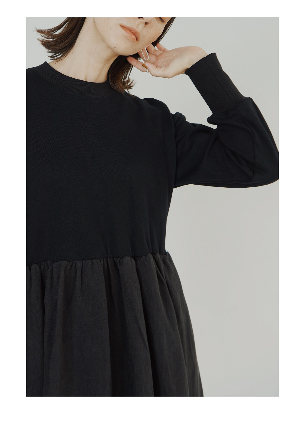 KOOW Heavyweight Sand Washed Linen Blend Knit Dress - Autumn/Winter  Sweatshirt Dress okowo | One Piece Dresses - Pinkoi