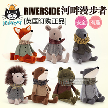 Jellycat Riverside Rambler Frog Mole Badger Fox Otter Mouse Hedgehog Doll