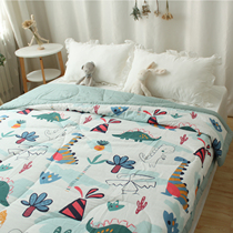 Air-conditioned summer thin quilt double machine washable water washing cotton Children single cotton double yarn summer cool quilt