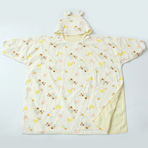 Baby newborn child gauze cotton super soft absorbent baby dinosaur hooded bathrobe cute cloak towel