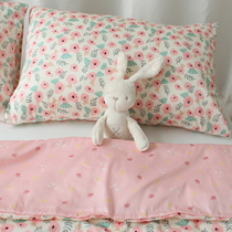Cotton quilt cover single piece 150x200 tribute satin single cotton quilt cover 1 5 m bed student dormitory fresh summer flower powder