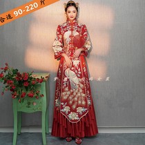 Fat sister wedding dress 2021 new large size bride dress 220 Jin toast wear thin pregnant women dress embroidery