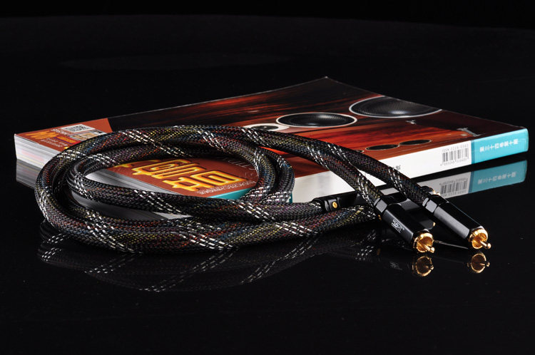 Pure hand-woven DIY audio cable signal cable RCA audio cable