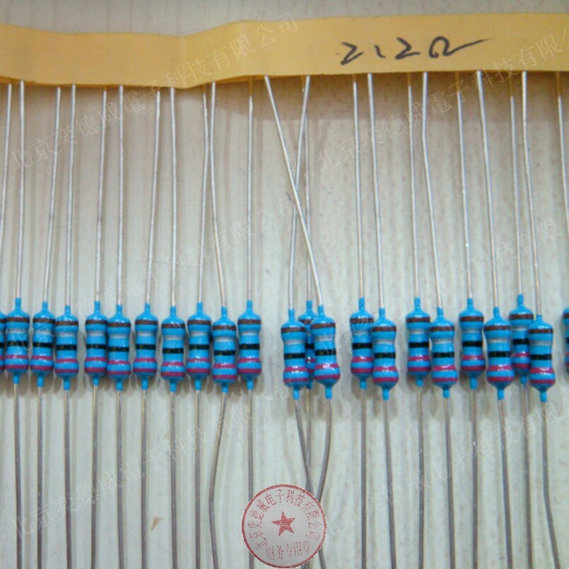 Precision metal film resistance 1% 2 2R 2 2 Ohm 0 25W straight inserts 1 4W 100 3 Yuan