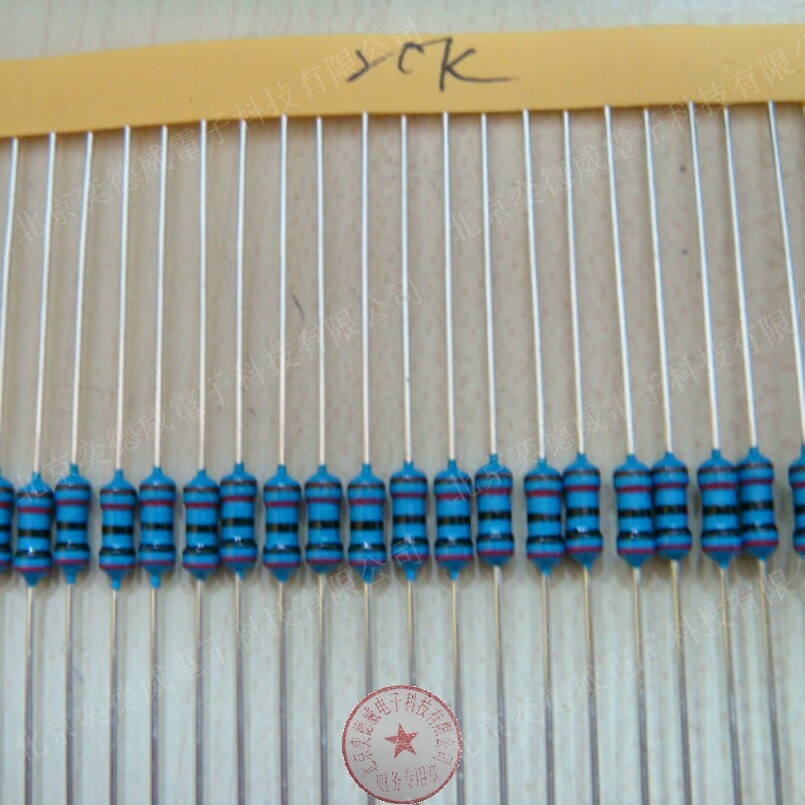 Precision ring metal film resistance 1% 20K 0 25W straight plug 1 4W full 100 yuan 3