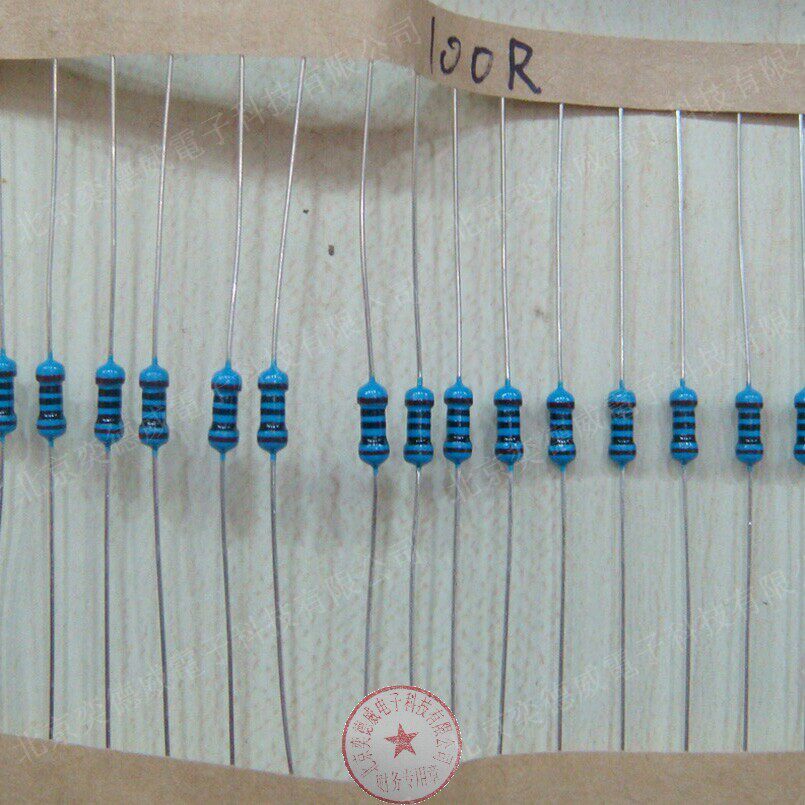 Carbon film resistance 100R 100 Ohm 1 4W 5% 100 100 2 Yuan straight inserts
