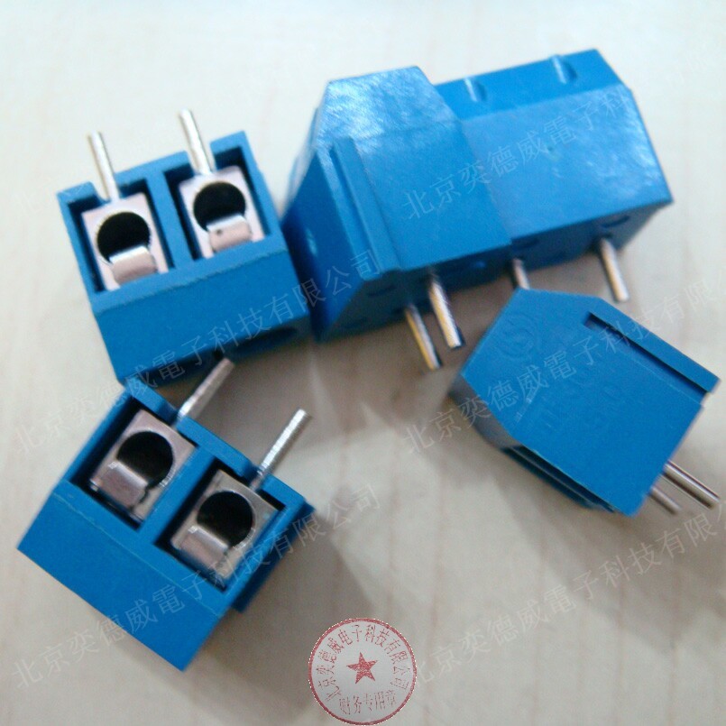 Good quality terminal KF301-2P 16A 5 0MM blue terminal can be spliced ​​2 bits