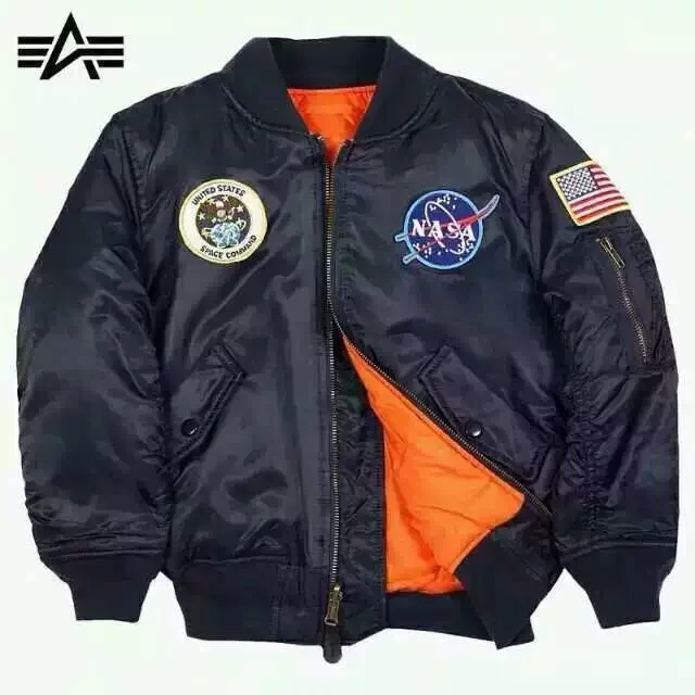 Кэш-вывод сущности Нормандии Alpha Genuine MA1 детская куртка с нашивкой NASA мужская и женская одинаковый абзац