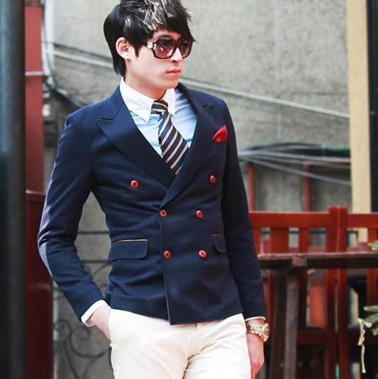 South Korean Men's Double Exclusion Suits 2020 Autumn Clothing New Men Casual Little West Suit Korean Version Sashimi Jacket