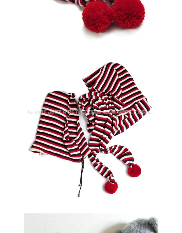 Thiết bị cho cha mẹ và con thú cưng Unpet Breguet Chó cung cấp quần áo Teddy sọc đỏ và xanh Sen hệ thống Mũ quàng - Quần áo & phụ kiện thú cưng