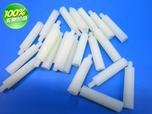 Single-head nylon column hexagonal threaded column isolation column PC board support column M4-30 6 insulation and environmental protection