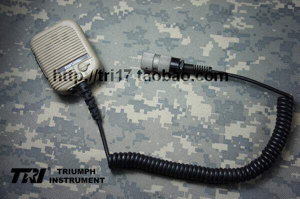 TRI PRC-152 Multi-function tactical hand microphone high and low volume THALES 148 (sand color)