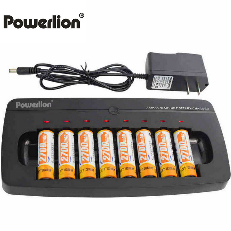 Multifunctional NiMH Charger 8-slot Smart Suitable for AA 5 and 7 batteries