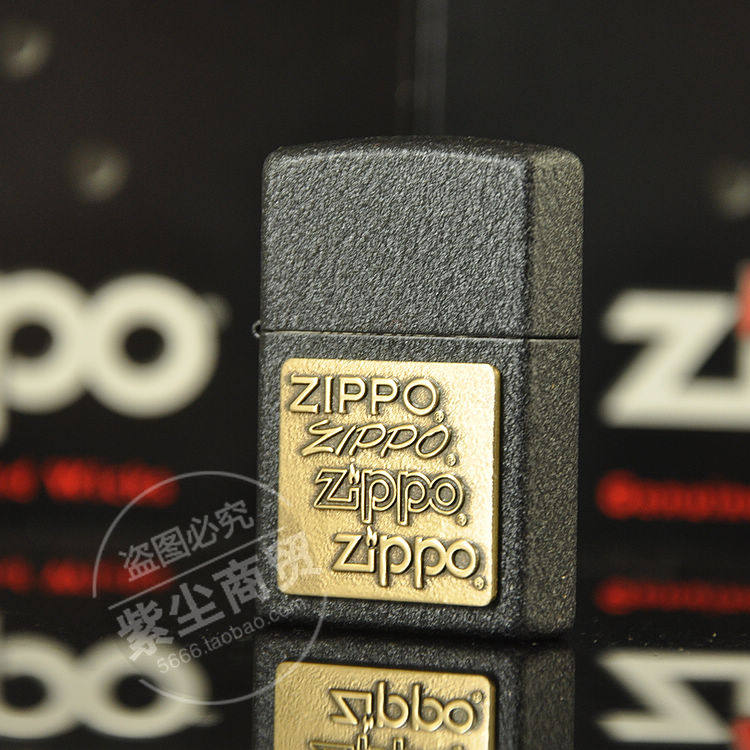 ZIPPO Customs original Cypress Lighter beauty version of classic black crack paint paste 4 generation copper logo 362