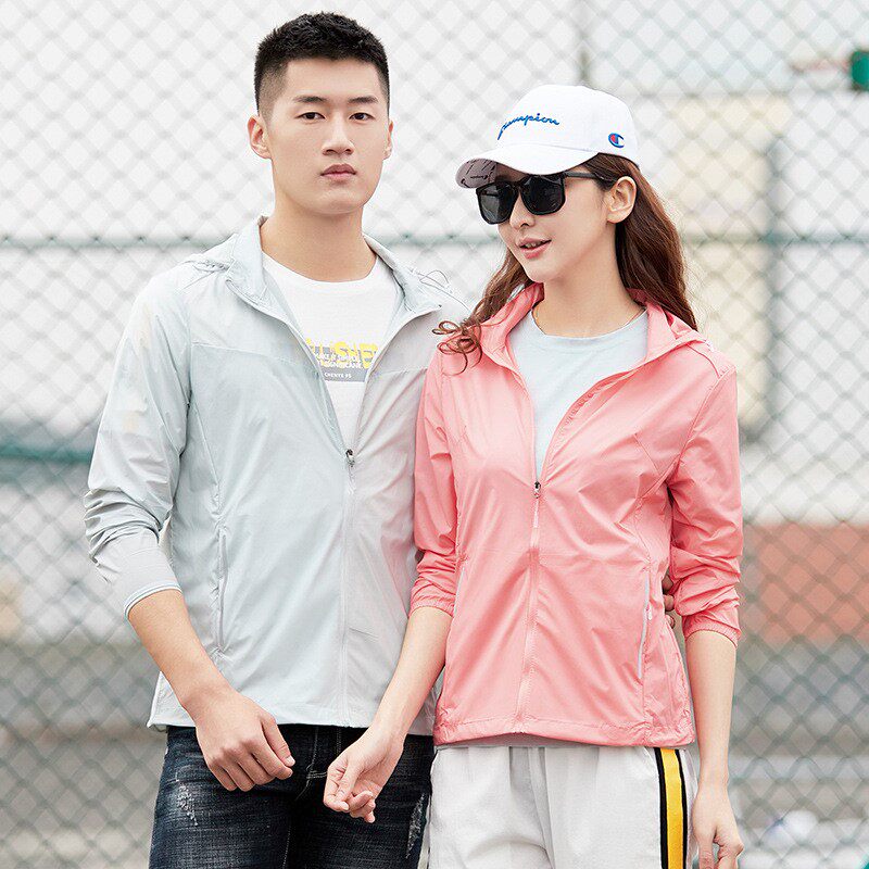 Large size sunscreen clothing Women's summer thin anti-UV breathable long-sleeved skin clothing sunscreen clothing Men's elastic sunscreen clothing