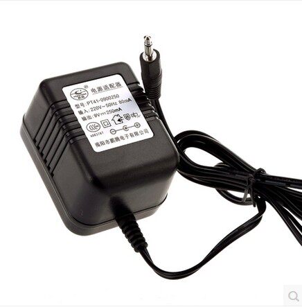 Immeme YM2300 electronic organ power supply adapter charger transformer 9V 250MA plug headphone head